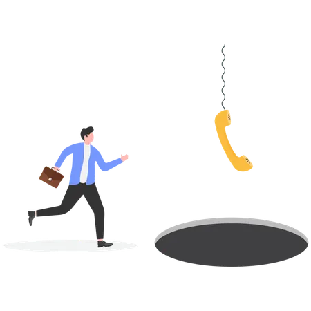 Telemarketing business sales traps  Illustration