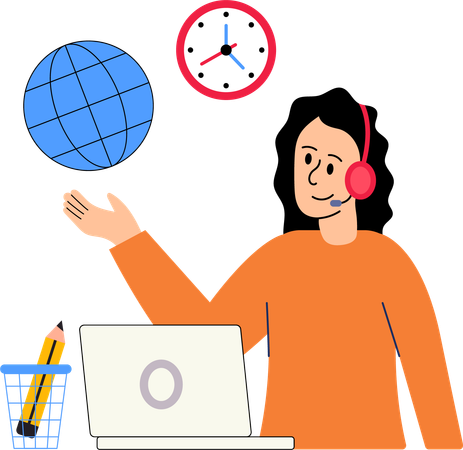 Télémarketing  Illustration