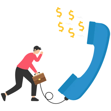 Telemarketing oder Telesales  Illustration