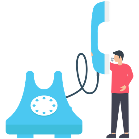 Telemarketing selling product  Illustration