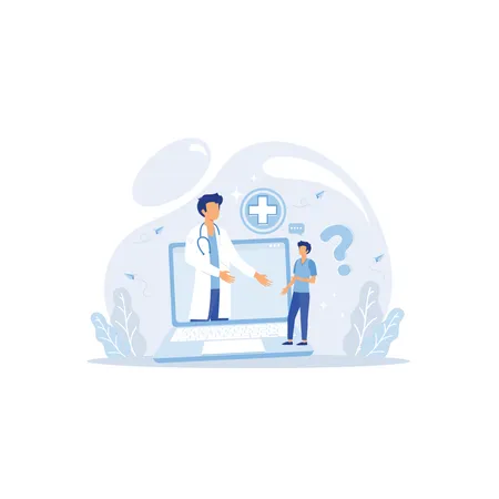 Telemedicine Service  Illustration