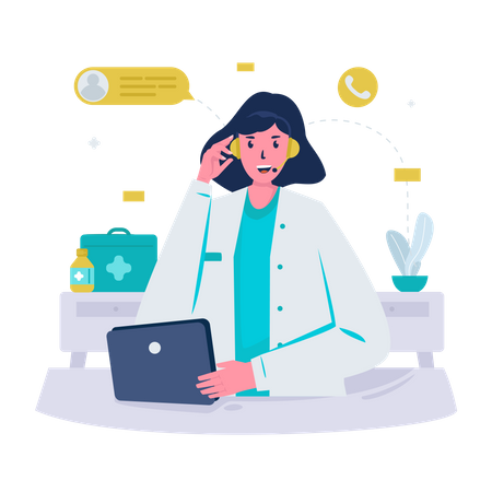 Telemedicine support  Illustration