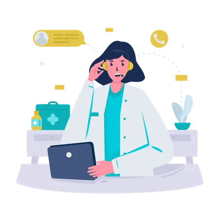 Telemedicine support  Illustration