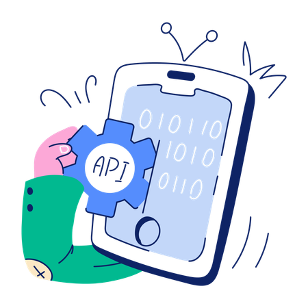 API de téléphone  Illustration