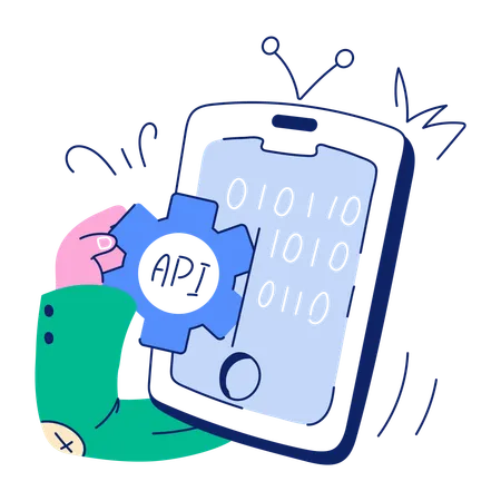 API de téléphone  Illustration