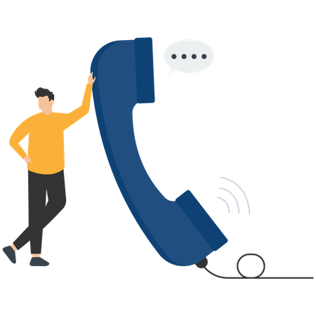 Telephone call expert  Illustration