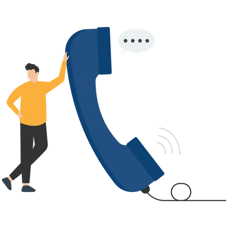 Telephone call expert  Illustration