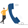 telephone call expert illustration