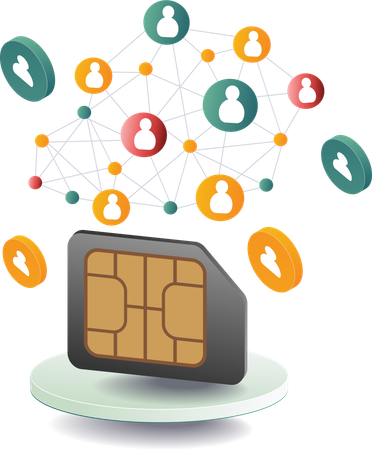 Telephone card provider network  Illustration