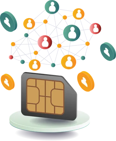 Telephone card provider network  Illustration