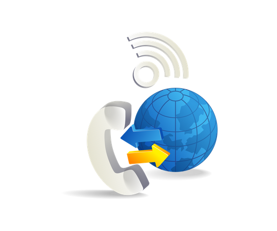 Telephone communication  Illustration