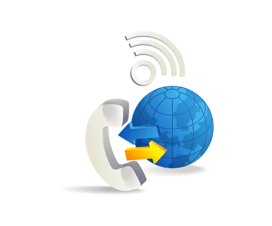 Telephone communication  Illustration