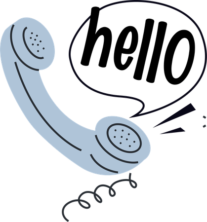 Telephone communication  Illustration