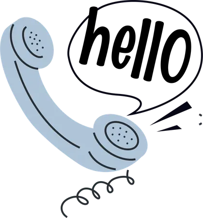Telephone communication  Illustration