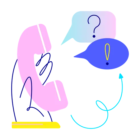 Telephone Faq  Illustration