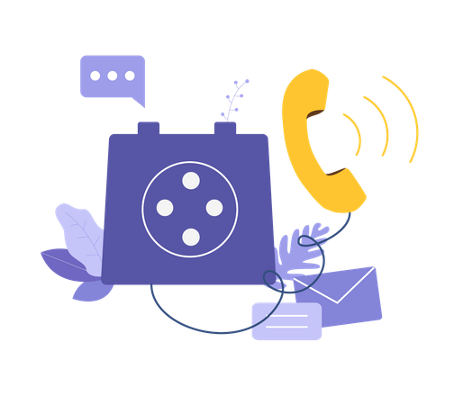Telephone Ringing  Illustration