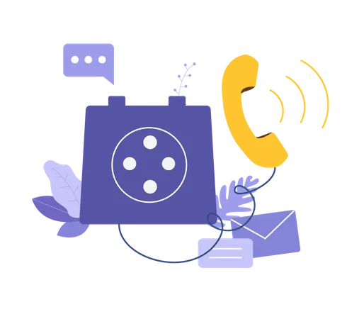 Telephone Ringing  Illustration