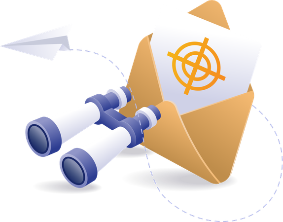 Telescope target email marketing strategy  Illustration