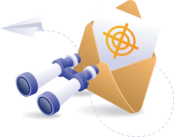 Telescope target email marketing strategy  Illustration