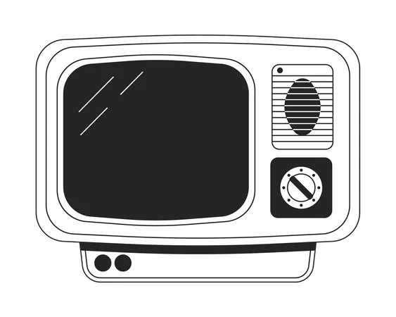 Televisão antiga  Ilustração