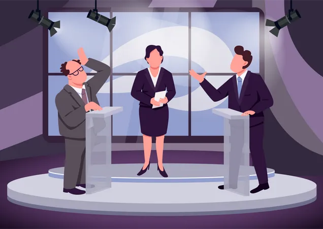 Television debate Illustration