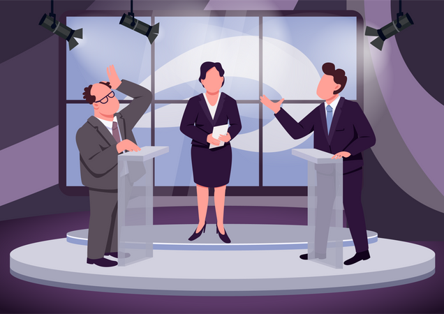 Television debate  Illustration