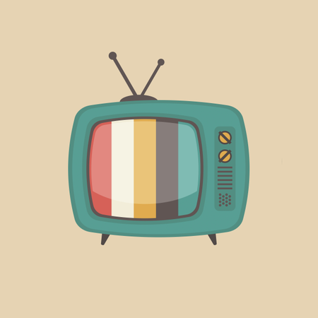 Televisión retro  Ilustración