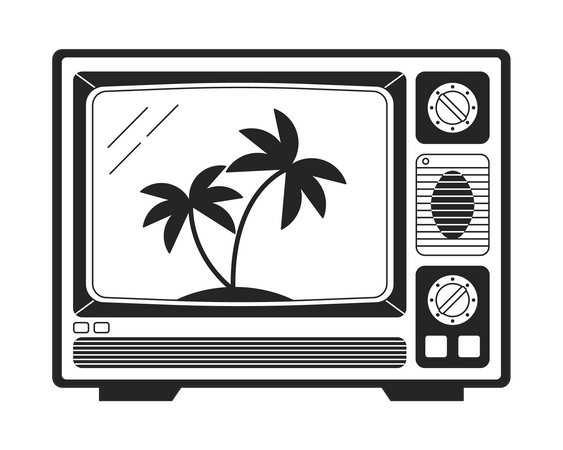 Televisión antigua  Ilustración