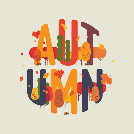Tema del parque de otoño Ilustración