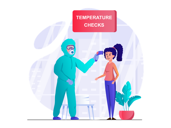 Temperature checking Illustration