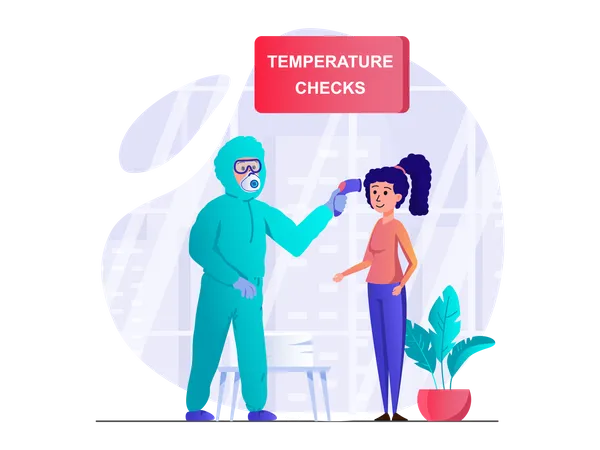 Temperature checking  Illustration