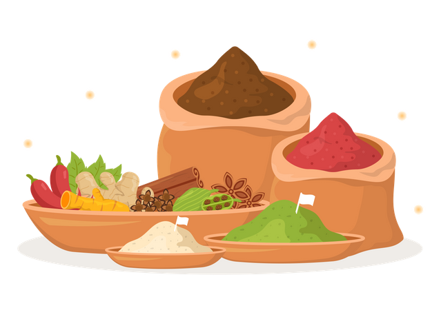 Tempero picante  Ilustração