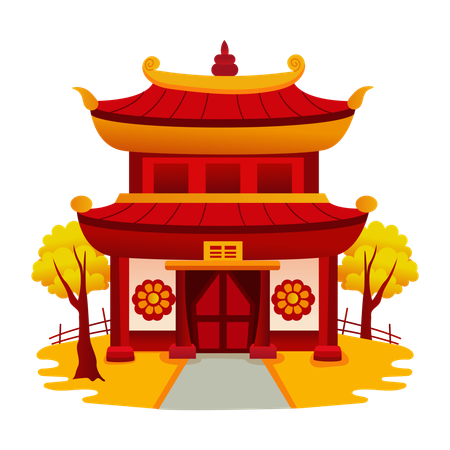 Temple chinois  Illustration