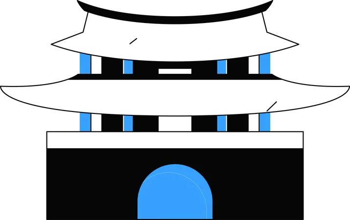 Templo chino  Ilustración