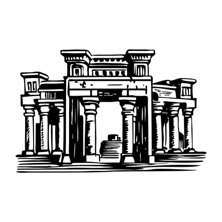 Templo de egipto  Ilustración