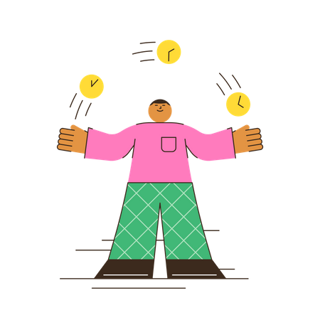 Tempo de trabalho  Ilustração