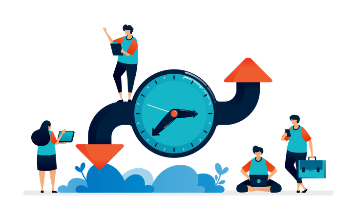 Tempo na organização de eventos  Ilustração
