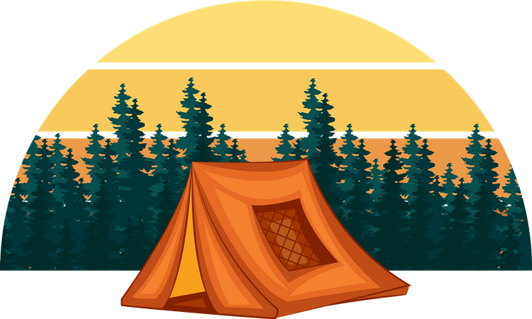 Temps de camping  Illustration