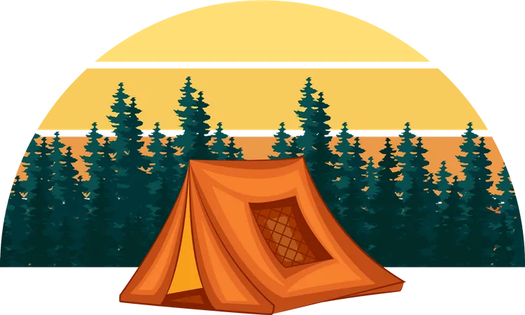 Temps de camping  Illustration