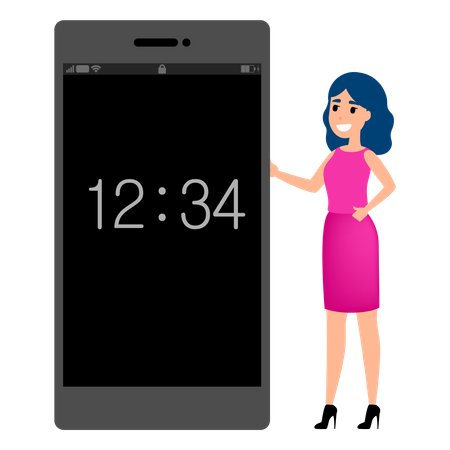 Temps d'écran mobile  Illustration