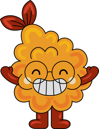 Mascotte de tempura souriante  Illustration