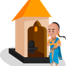 shiv temple illustration free download