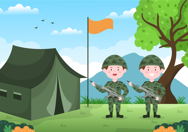 Tenda militar  Ilustração