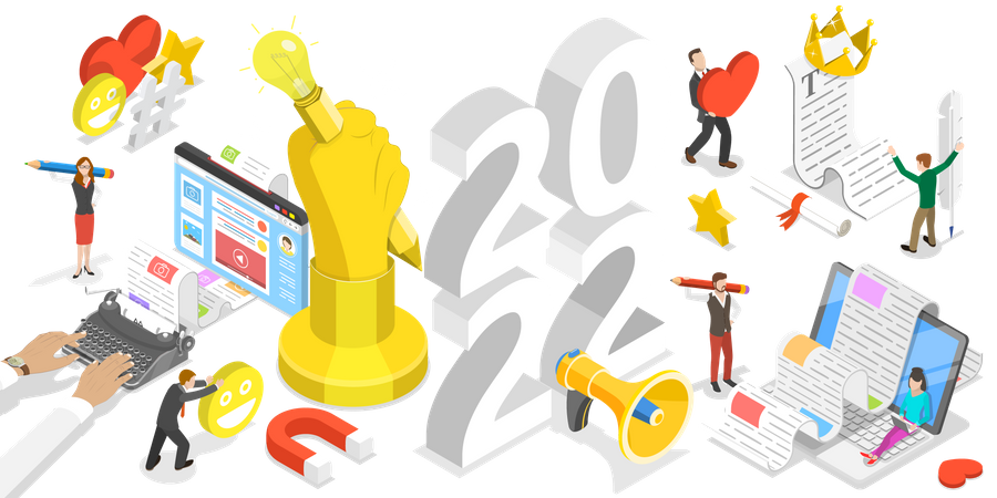 Tendances des blogs en 2022  Illustration