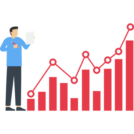 Tendência de crescimento financeiro  Ilustração