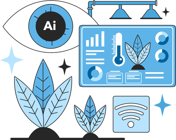 Tendencia de desarrollo de redes neuronales en la agricultura.  Ilustración