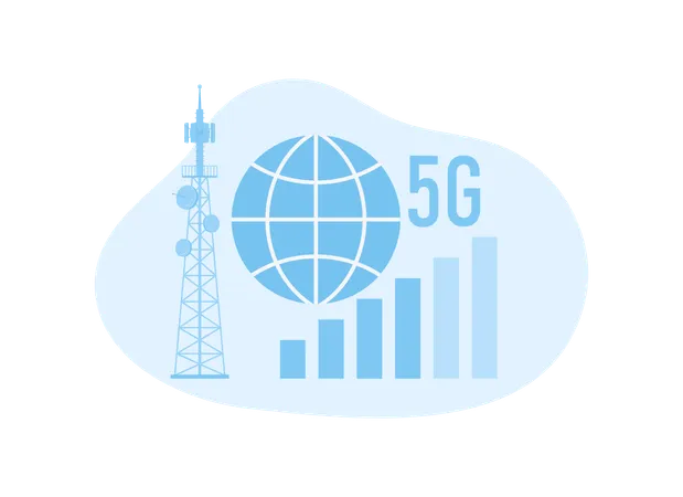 Tendências da rede de sinal 5G  Illustration