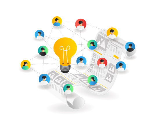 Tengo muchas ideas de información sobre networking.  Ilustración