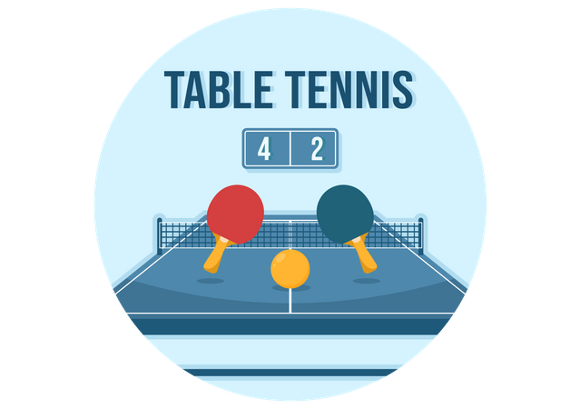 Tenis de mesa  Ilustración