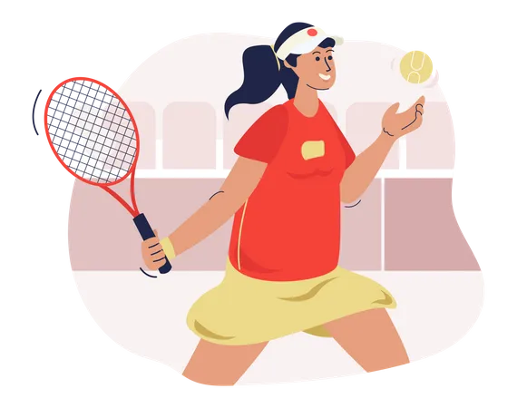 Tenista femenina  Ilustración
